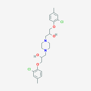 molecular formula C24H32Cl2N2O4 B3970295 1,1'-(1,4-piperazinediyl)bis[3-(2-chloro-4-methylphenoxy)-2-propanol] 