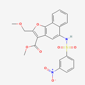 molecular formula C22H18N2O8S B3970304 methyl 2-(methoxymethyl)-5-{[(3-nitrophenyl)sulfonyl]amino}naphtho[1,2-b]furan-3-carboxylate 