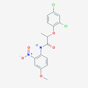 molecular formula C16H14Cl2N2O5 B3970333 2-(2,4-dichlorophenoxy)-N-(4-methoxy-2-nitrophenyl)propanamide 