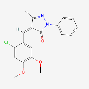 4-(2-chloro-4,5-dimethoxybenzylidene)-5-methyl-2-phenyl-2,4-dihydro-3H-pyrazol-3-one