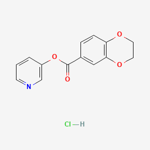 Pyridin-3-yl 2,3-dihydro-1,4-benzodioxine-6-carboxylate;hydrochloride