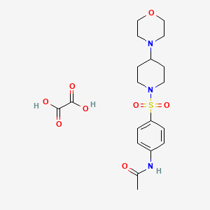 molecular formula C19H27N3O8S B3970392 N-[4-(4-morpholin-4-ylpiperidin-1-yl)sulfonylphenyl]acetamide;oxalic acid 