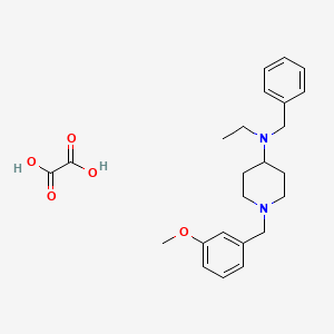 molecular formula C24H32N2O5 B3970405 N-benzyl-N-ethyl-1-(3-methoxybenzyl)-4-piperidinamine oxalate 