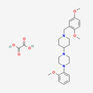 molecular formula C27H37N3O7 B3970406 1-[1-(2,5-dimethoxybenzyl)-4-piperidinyl]-4-(2-methoxyphenyl)piperazine oxalate 