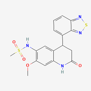 N-[4-(2,1,3-benzothiadiazol-4-yl)-7-methoxy-2-oxo-1,2,3,4-tetrahydroquinolin-6-yl]methanesulfonamide