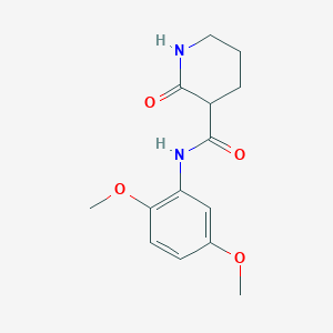 molecular formula C14H18N2O4 B3970418 N-(2,5-dimethoxyphenyl)-2-oxopiperidine-3-carboxamide 