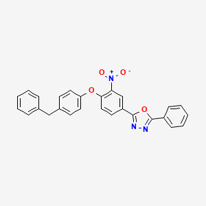 2-[4-(4-benzylphenoxy)-3-nitrophenyl]-5-phenyl-1,3,4-oxadiazole