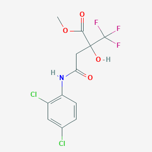 molecular formula C12H10Cl2F3NO4 B397042 Methyl 4-(2,4-dichloroanilino)-2-hydroxy-4-oxo-2-(trifluoromethyl)butanoate 