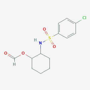 molecular formula C13H16ClNO4S B3970423 2-{[(4-chlorophenyl)sulfonyl]amino}cyclohexyl formate 