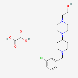 molecular formula C20H30ClN3O5 B3970438 2-{4-[1-(3-chlorobenzyl)-4-piperidinyl]-1-piperazinyl}ethanol ethanedioate (salt) 