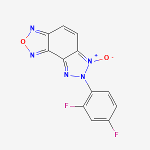 7-(2,4-difluorophenyl)-7H-[1,2,3]triazolo[4,5-e][2,1,3]benzoxadiazole 6-oxide