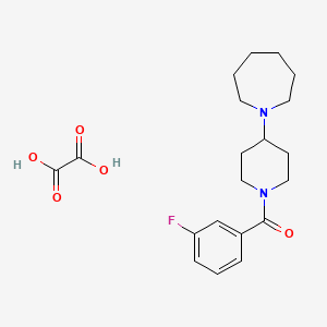 molecular formula C20H27FN2O5 B3970466 1-[1-(3-fluorobenzoyl)-4-piperidinyl]azepane oxalate 