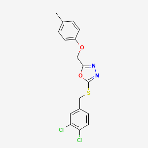 2-[(3,4-Dichlorobenzyl)sulfanyl]-5-[(4-methylphenoxy)methyl]-1,3,4-oxadiazole