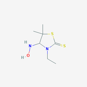 molecular formula C7H14N2OS2 B397049 3-Ethyl-4-(hydroxyamino)-5,5-dimethyl-1,3-thiazolidine-2-thione 