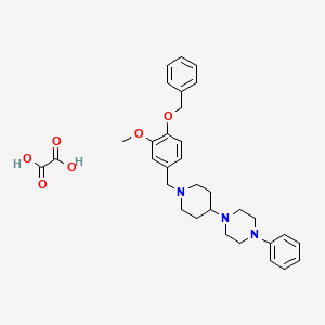 molecular formula C32H39N3O6 B3970506 1-{1-[4-(benzyloxy)-3-methoxybenzyl]-4-piperidinyl}-4-phenylpiperazine oxalate 