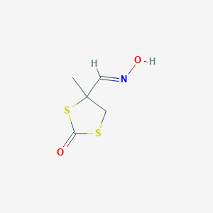 molecular formula C5H7NO2S2 B397051 4-Methyl-2-oxo-1,3-dithiolane-4-carbaldehyde oxime 