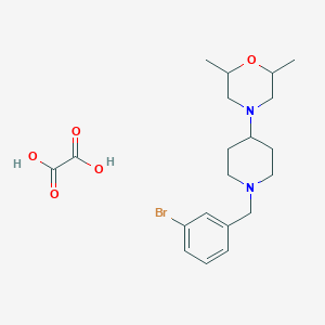 4-[1-[(3-Bromophenyl)methyl]piperidin-4-yl]-2,6-dimethylmorpholine;oxalic acid