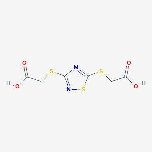 molecular formula C6H6N2O4S3 B397056 ({3-[(Carboxymethyl)sulfanyl]-1,2,4-thiadiazol-5-yl}sulfanyl)acetic acid 