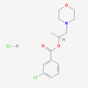 1-Morpholin-4-ylpropan-2-yl 3-chlorobenzoate;hydrochloride