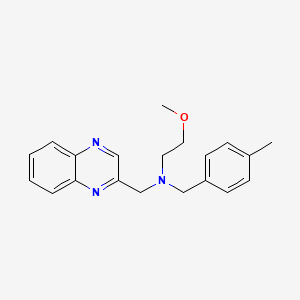 molecular formula C20H23N3O B3970567 (2-methoxyethyl)(4-methylbenzyl)(quinoxalin-2-ylmethyl)amine 