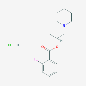 molecular formula C15H21ClINO2 B3970574 1-Piperidin-1-ylpropan-2-yl 2-iodobenzoate;hydrochloride 