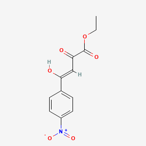 molecular formula C12H11NO6 B3970576 ethyl (Z)-4-hydroxy-4-(4-nitrophenyl)-2-oxobut-3-enoate 