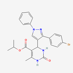 isopropyl 4-[3-(4-bromophenyl)-1-phenyl-1H-pyrazol-4-yl]-6-methyl-2-oxo-1,2,3,4-tetrahydro-5-pyrimidinecarboxylate