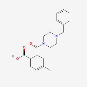 6-[(4-benzyl-1-piperazinyl)carbonyl]-3,4-dimethyl-3-cyclohexene-1-carboxylic acid