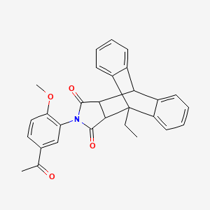 17-(5-acetyl-2-methoxyphenyl)-1-ethyl-17-azapentacyclo[6.6.5.0~2,7~.0~9,14~.0~15,19~]nonadeca-2,4,6,9,11,13-hexaene-16,18-dione