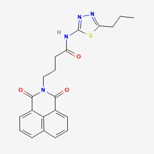 4-(1,3-dioxo-1H-benzo[de]isoquinolin-2(3H)-yl)-N-(5-propyl-1,3,4-thiadiazol-2-yl)butanamide