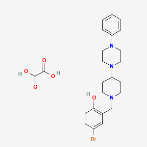 molecular formula C24H30BrN3O5 B3970628 4-bromo-2-{[4-(4-phenyl-1-piperazinyl)-1-piperidinyl]methyl}phenol ethanedioate (salt) 