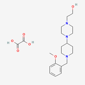 molecular formula C21H33N3O6 B3970633 2-{4-[1-(2-methoxybenzyl)-4-piperidinyl]-1-piperazinyl}ethanol ethanedioate (salt) 