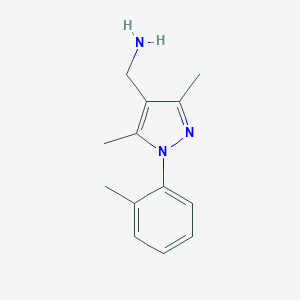 molecular formula C13H17N3 B397065 [3,5-dimethyl-1-(2-methylphenyl)-1H-pyrazol-4-yl]methanamine CAS No. 400757-07-5