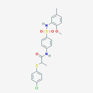 2-[(4-chlorophenyl)thio]-N-(4-{[(2-methoxy-5-methylphenyl)amino]sulfonyl}phenyl)propanamide