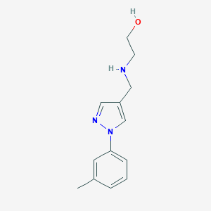 molecular formula C13H17N3O B397066 2-({[1-(3-methylphenyl)-1H-pyrazol-4-yl]methyl}amino)ethanol 