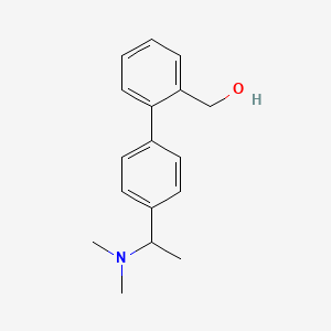 molecular formula C17H21NO B3970669 {4'-[1-(dimethylamino)ethyl]biphenyl-2-yl}methanol 