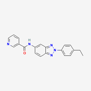 N-[2-(4-ethylphenyl)-2H-benzotriazol-5-yl]pyridine-3-carboxamide