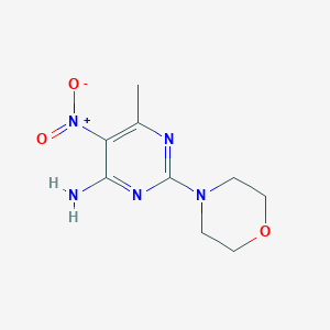 molecular formula C9H13N5O3 B3970673 6-methyl-2-(4-morpholinyl)-5-nitro-4-pyrimidinamine 