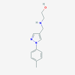 2-({[1-(4-methylphenyl)-1H-pyrazol-4-yl]methyl}amino)ethanol