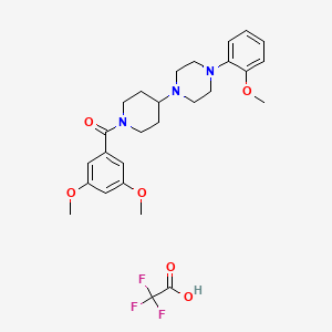 (3,5-Dimethoxyphenyl)(4-(4-(2-methoxyphenyl)piperazin-1-yl)piperidin-1-yl)methanone 2,2,2-trifluoroacetate