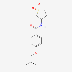 molecular formula C15H21NO4S B3970696 N-(1,1-dioxidotetrahydrothiophen-3-yl)-4-(2-methylpropoxy)benzamide 