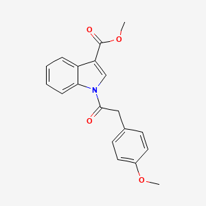 molecular formula C19H17NO4 B3970709 methyl 1-[(4-methoxyphenyl)acetyl]-1H-indole-3-carboxylate 