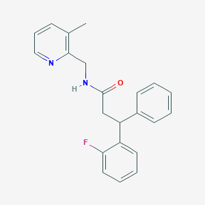 3-(2-fluorophenyl)-N-[(3-methyl-2-pyridinyl)methyl]-3-phenylpropanamide