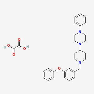 molecular formula C30H35N3O5 B3970723 1-[1-(3-phenoxybenzyl)-4-piperidinyl]-4-phenylpiperazine oxalate 