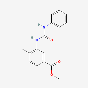 molecular formula C16H16N2O3 B3970742 methyl 3-[(anilinocarbonyl)amino]-4-methylbenzoate 