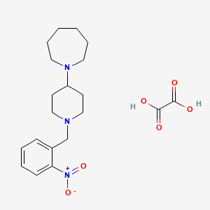 molecular formula C20H29N3O6 B3970753 1-[1-[(2-Nitrophenyl)methyl]piperidin-4-yl]azepane;oxalic acid 