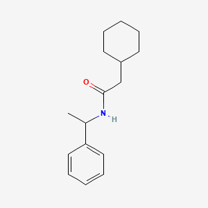 molecular formula C16H23NO B3970764 2-cyclohexyl-N-(1-phenylethyl)acetamide 