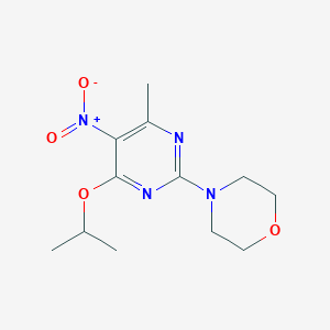 molecular formula C12H18N4O4 B3970775 4-(4-isopropoxy-6-methyl-5-nitro-2-pyrimidinyl)morpholine 