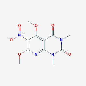 molecular formula C11H12N4O6 B397078 6-nitro-5,7-dimethoxy-1,3-dimethylpyrido[2,3-d]pyrimidine-2,4(1H,3H)-dione 