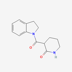 molecular formula C14H16N2O2 B3970803 3-(2,3-dihydro-1H-indol-1-ylcarbonyl)-2-piperidinone 